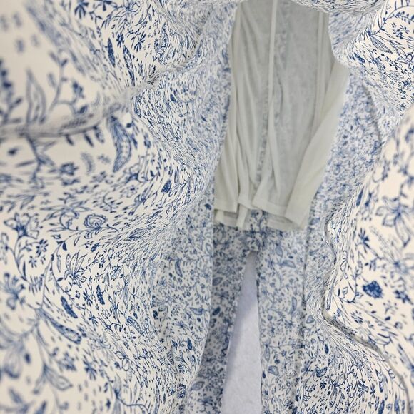 Sienna Sky Dress Womens S Button Front Floral Print Summer White Blue Strappy - Picture 7 of 16